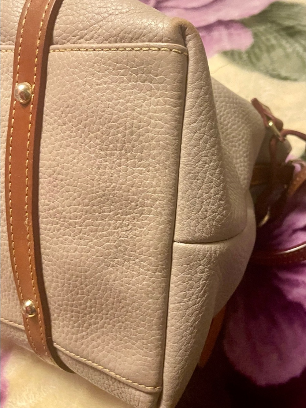 Dooney & Bourke Bristol satchel Mauve Italian pebbled leather - Picture 8 of 8